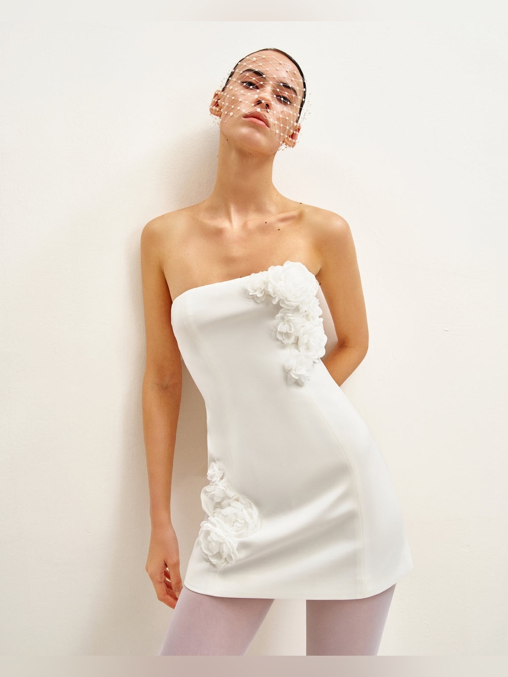 JW PEI Blossoming Elegance Strapless Dress